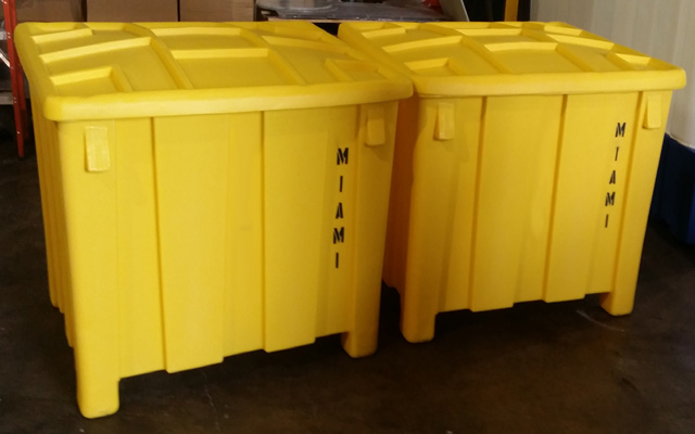 Custom Stenciled Bulk Storage Container