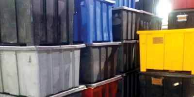 Bulk Storage Containers Stacked